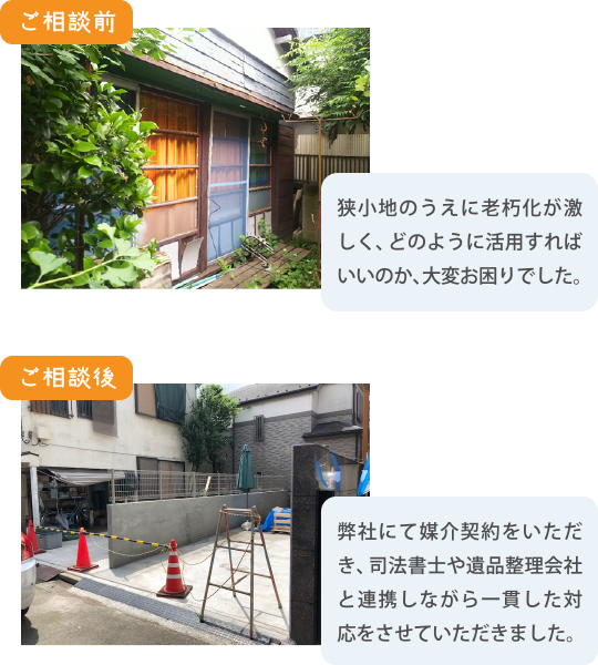 活用相談した不動産会社から「売却・賃貸活用ともに困難」と言われ困惑。北斗さんの助言・サポートで無事に解決できました