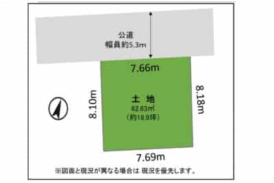 所沢市荒幡｜陽当たりの良い整形地　古家付売地