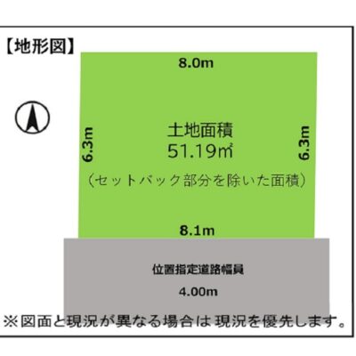 図面と現況が異なる場合は現況を優先とします