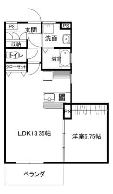 グリーンSⅡ | 久米川駅徒歩3分 | 1LDK 301号室