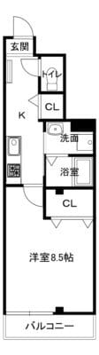 H-SQUARE西所沢 202号室 | 1K | 西所沢駅徒歩1分