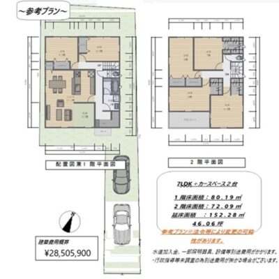 参考プラン～行政指導等により変更の可能性有。費用は概算となります。