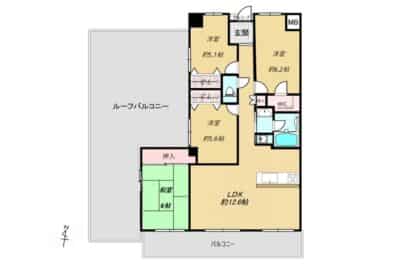 ウインベルコーラス西所沢｜5階　南角住戸 中古マンション｜ 駅歩約４分｜広々ルーフバルコニー