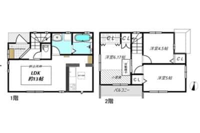所沢市若松町　新築戸建｜整形地｜3LDK ＋カースペース｜収納豊富な小屋裏収納付戸建住宅
