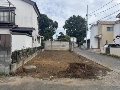 武蔵村山市残堀　土地｜南東角地｜日当たり風通り良好｜建築条件なし