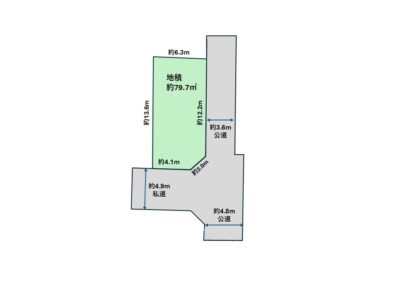 武蔵村山市残堀　土地｜南東角地｜日当たり風通り良好｜建築条件なし